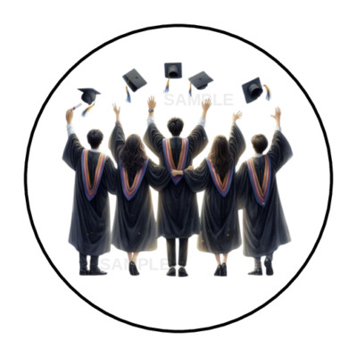 Graduation stickers labels tags envelope seals party favors