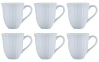 6Er Set Becher, Tassen Mynte Stillwater Hellblau FüR 300Ml Steingut Ib Laursen