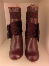 Irregular Choice Womens Boots Size 5 - Rosie Lea Burgundy