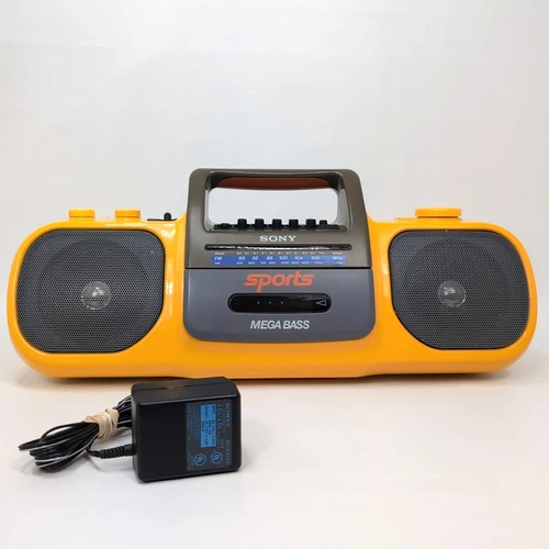 Sony CFS-914 Sports Mega Bass Boombox AM FM Radio Cassette Player READ