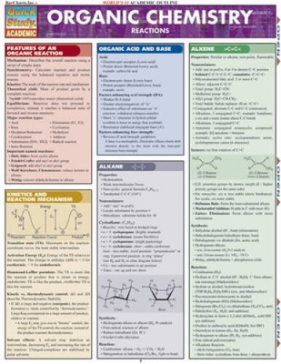 Organic Chemistry Reactions (Quick Study Academic) - Paperback - VERY GOOD