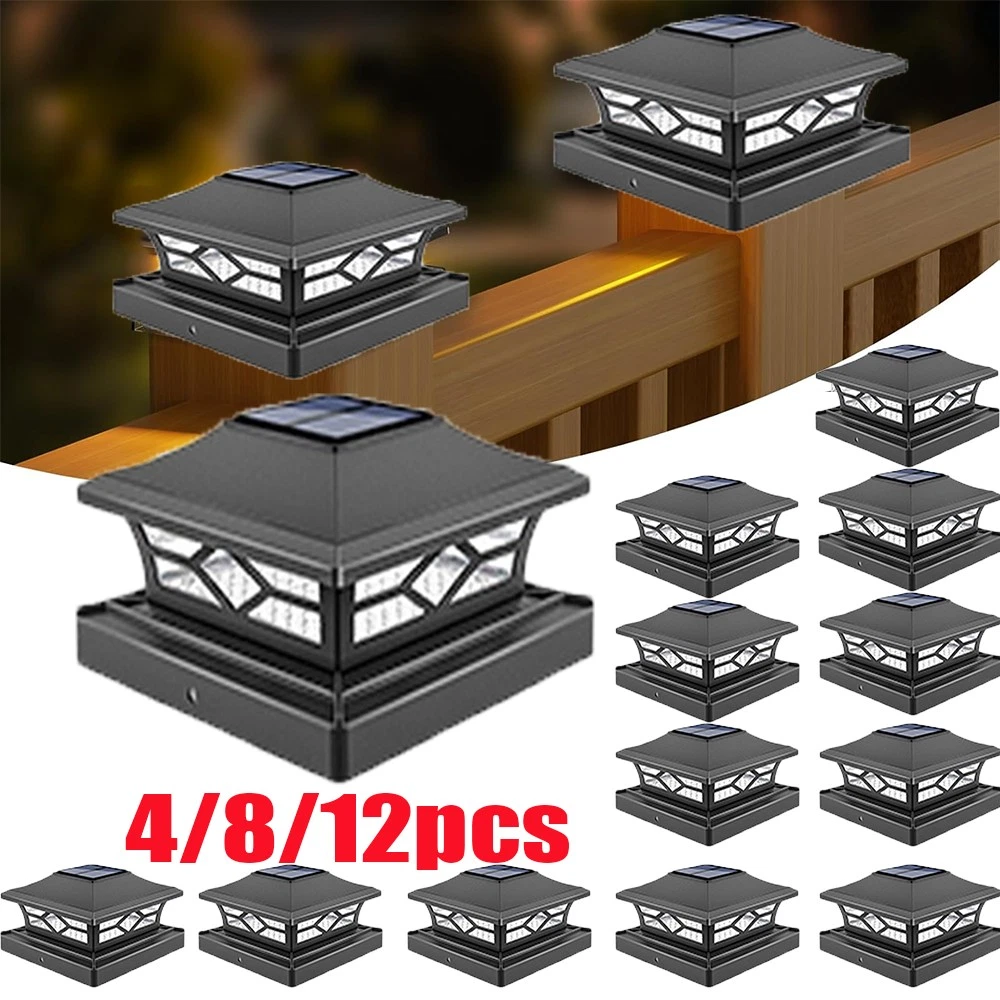 Solar Post Lights IP65 Waterdichte Lampenkap Voor Buiten In De Tuin Voor Houten Palen 5 5 4 4 3 5 3 5cm 13 13 10 10 9 9cm Patio Hek Dek
