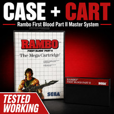 Rambo First Blood Part II Sega Master System 1986 Tested Working Authentic SMS