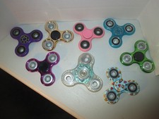 Lot 8 Fidget Hand Tri Spinner Anxiety & Stress Relief Manipulative Play Toy