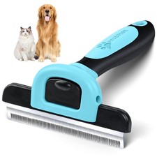 MIU COLOR Pet Grooming Brush, Deshedding Tool for Short and Medium Hair, Blue