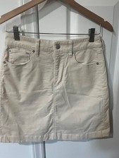 NWOT J Crew Women's Corduroy Mini Skirt, Cream, Size 0