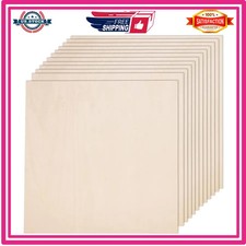 12 Pack Basswood Sheets 12 x 12 x 1/16 Inch Unfinished Plywood for DIY Crafts