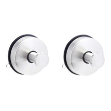 2 Pcs No-Drill Shower Suction Hooks, Stainles...