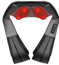 Nekteck Shiatsu Neck Massager for Pain Relief Deep Tissue with Heat, 3D Kneading