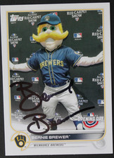 Bernie Brewer Milwaukee Brewers Mascot Signed 2022 Topps #M12 Autographed Card
