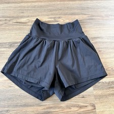 Halara SoftlyZero Super High Waist 2 in 1 Yoga Shorts Pockets 3 XS Black Gym