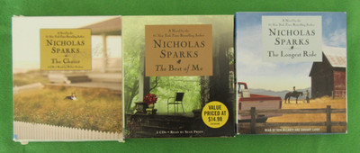 LOT 3 ABRIDGED STANDALONE CD AUDIOBOOKS BY NICHOLAS SPARKS: CHOICE; BEST OF ME +