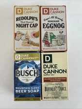 Duke Cannon Big Ass Christmas  Soap Assort. Busch Buffalo Trace Eggnog Rudolph's