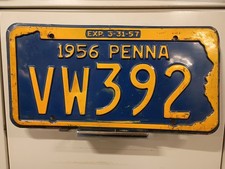 1956 Pennsylvania License Plate Vw Volkswagen With 57 Dies 1956 Pennsylvania License Plate Vw Volkswagen With 57 Dies