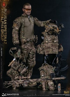 Auf Lager Neu Damtoys 78100 1/6 Russian Spetsnaz FSB Alpha Group Sniper Figur 