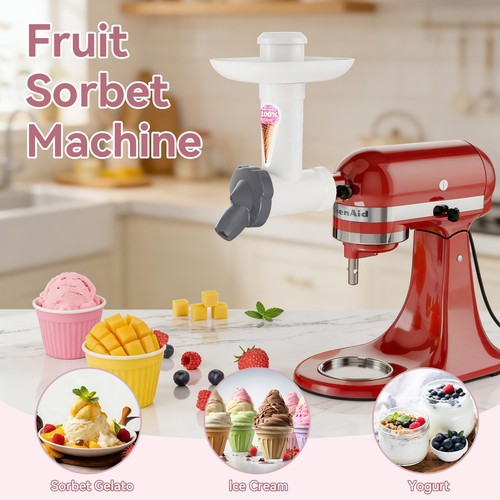 Eismaschine Aufsatz für KitchenAid Standmixer, Milchfrei Gefroren Früchte... - Bild 4 von 9