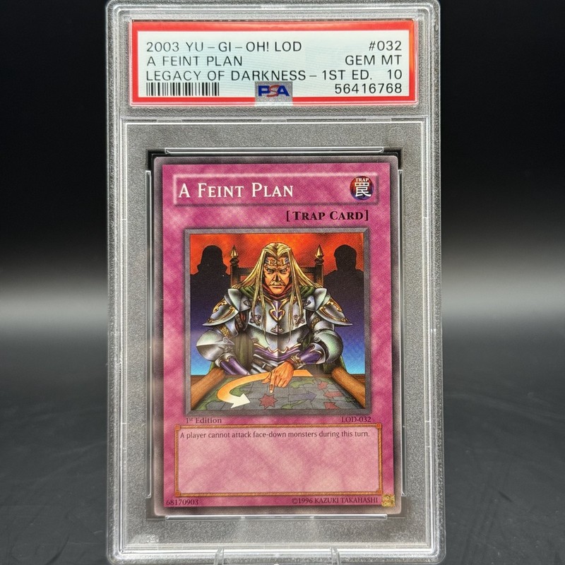A Feint Plan #032 2003 Yu-Gi-Oh! 1st Edition Legacy of Darkness PSA 10