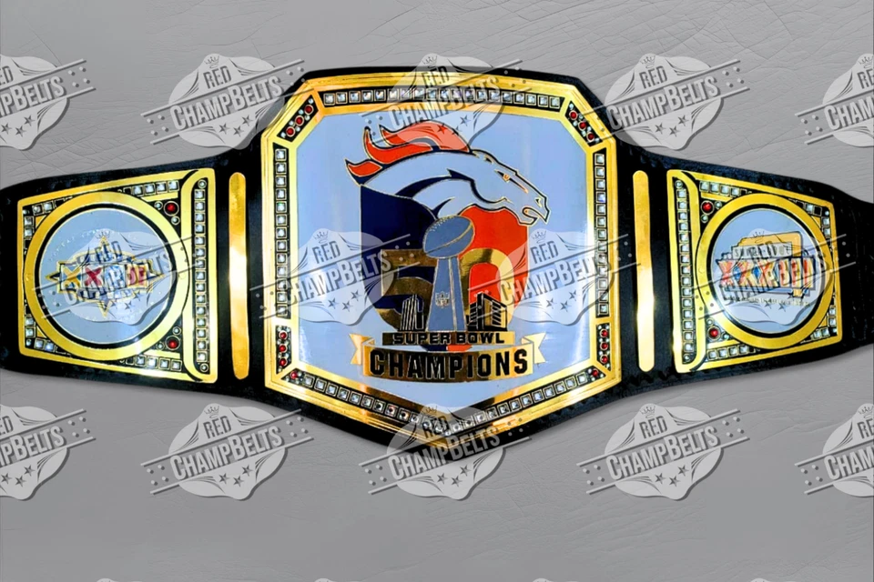 Cinturón Campeonato Denver Broncos Adulto Talla 2mm Latón Foto 2 de 4