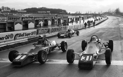 Ayrton Senna da Silva on the grid Townsend Thoresen Formula Ford 1- Old Photo 1