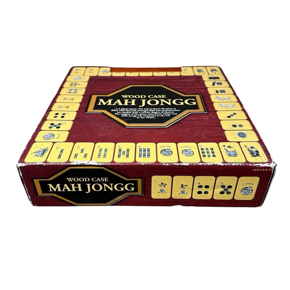 Mah Jongg in Wood Case, Cardinal Industries 2012 Never Use Sealed Bags Read - Image 3 of 4