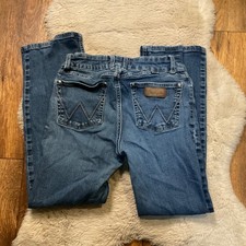Wrangler Retro Mae Mid Rise Denim Jean Size 5 Boot Cut Western Medium Wash