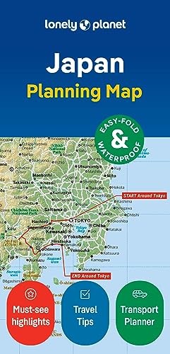 Lonely Planet - Japan Planning Map - Sheet Map - G245Z-image