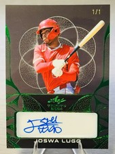 💫⚾️JOSWA LUGO 2024 Leaf Trinity Green Foil Clear Auto 1/1 #LA ANGELS PHENOM⚾️💫