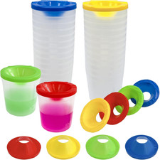 No Spill Paint Cups, 24Pcs Paint Cups with Lids for Kids Suitable for Kids Paint