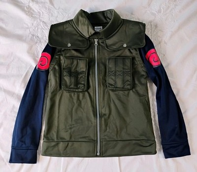 Vintage Naruto Shippuden Costume Jacket Kids Medium Green Kakashi Hatake 2002
