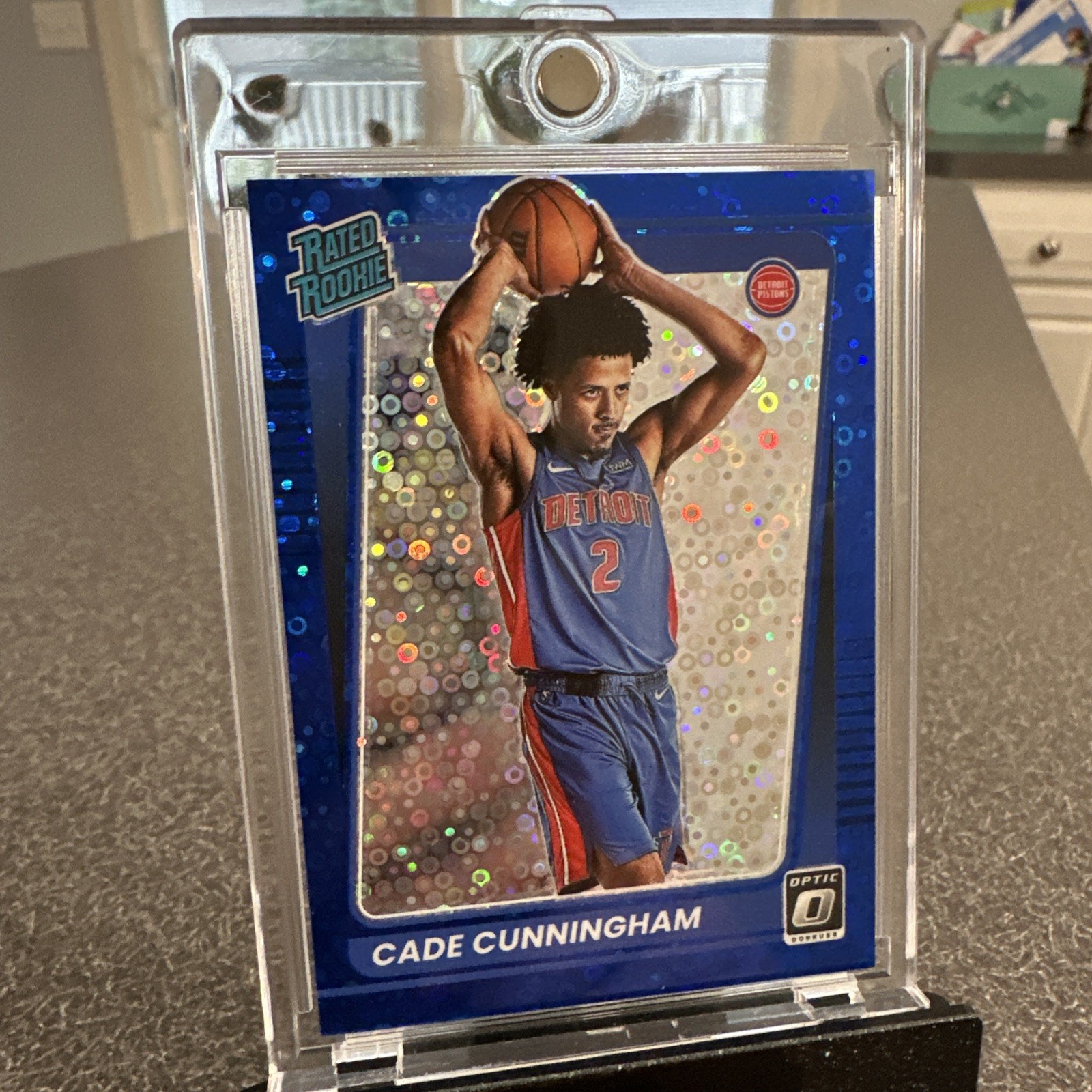 2021-22 Panini Donruss Optic - Rated Rookie Cade Cunningham #161 Blue Disco /50