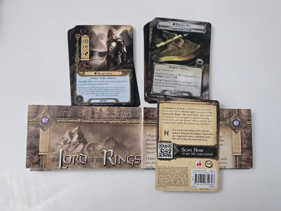 The Lord of the Rings Card Game Foundations of Stone Adventure Pack (Used)