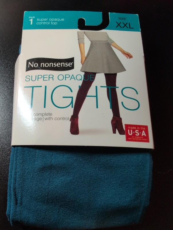1 Pair No Nonsense Super Opaque Control Top Tights Size XXL Color Galaxy New