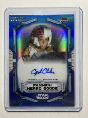 2022 Finest Star Wars CRYSTAL CLARKE As PAMMICH NERRO GOODE Blue Auto /150