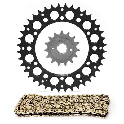 #ad #ad Sprocket Chain Kit CRM250 520 Pitch 15T Front 40T Rear for Honda Dirt Bike Black $80.00