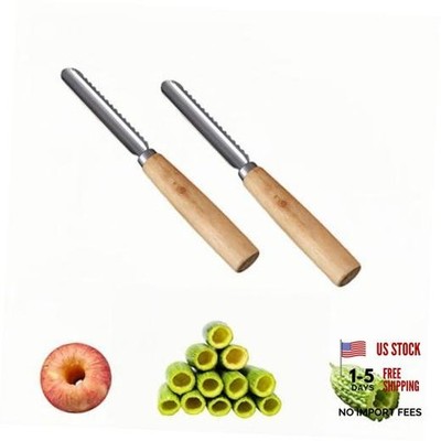 2-Pack Vegetable Corer Tool - 8'' Stainless Steel Fruit & Veggie Corer for