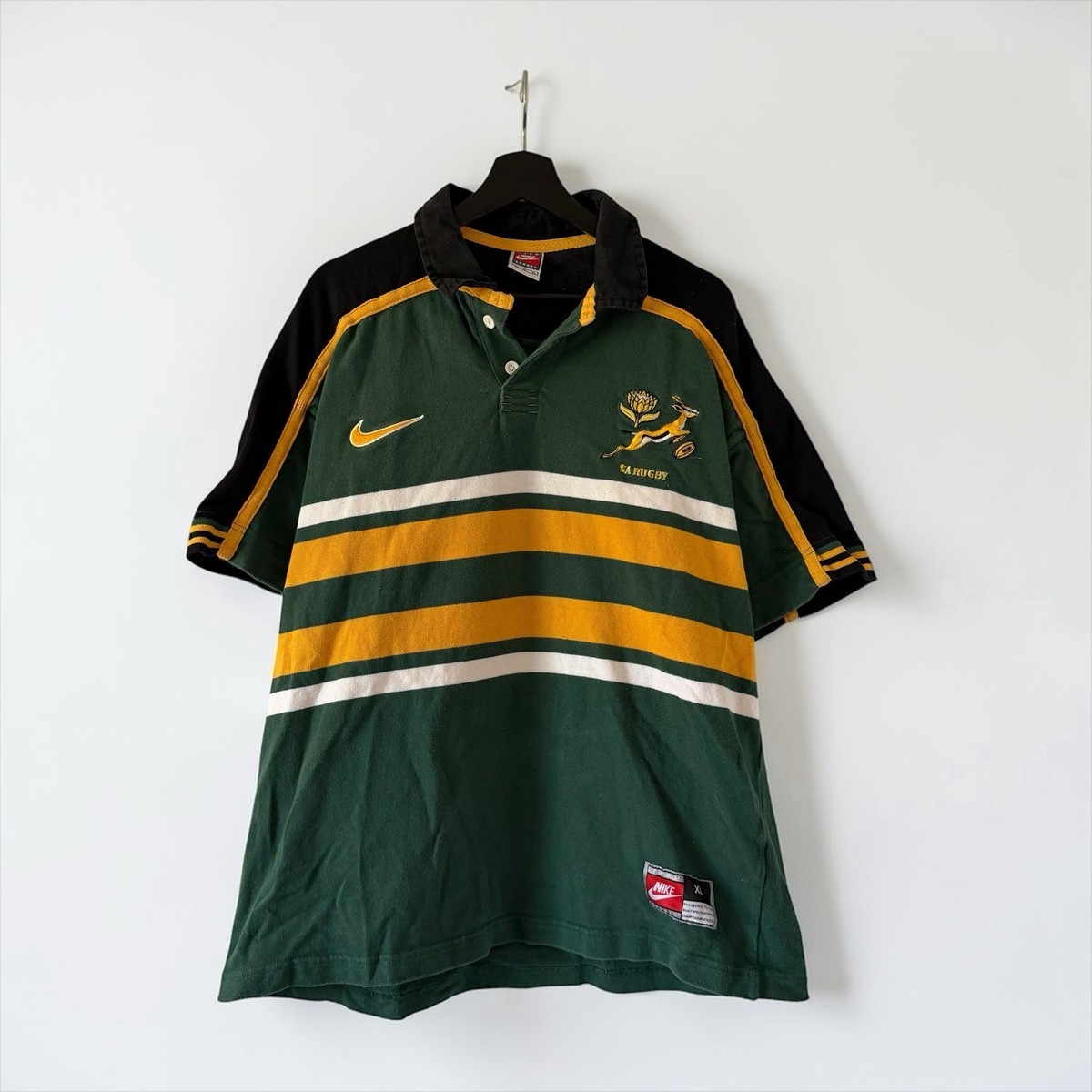 Vintage Nike South Africa Springboks Rugby Polo Shirt Men's Size