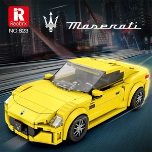 Supercar model building blocks police car ornaments educational assembly toyGift