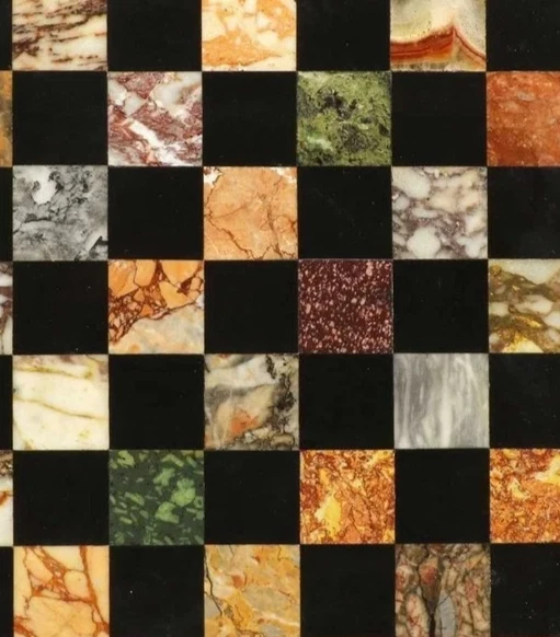 12" Marble Chess Board Modern Chess Set Stone Board Set Unique Chess Gift Decors - Image 2 of 4