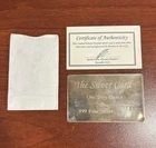 "The Silver Card" - 1 oz. .999 Fine Silver Pyromet Bar COA Beautiful Tone!