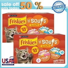 Purina Friskies Lil' Soups Salmon and Tuna for Cats Variety Pack 1.2oz Cups 36ct