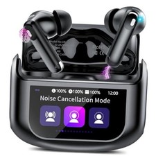 Wireless Earbuds, Bluetooth 5.4 Headphones with Multifunctional Dark black