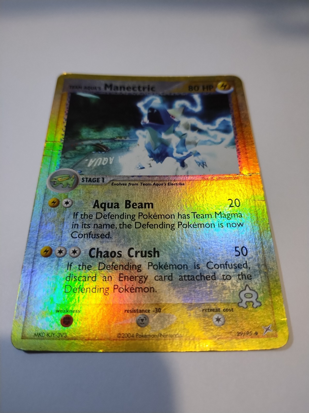 Team Magma vs Team Aqua #29/95 Team Aqua's Manectric Reverse Holo