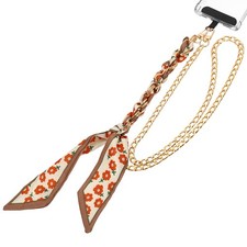 Crossbody Phone Lanyard, Scarf Metal Purse Replacement Strap, Tan