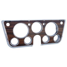 Instrument Bezel 7-gauge Chrome And Woodgrain Chevrolet Gmc Truck 1969-1972
