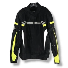 Alpha Cycle Gear Mesh Motorcycle Jacket CE Armor Hi Vis Black 2XL Bikercore