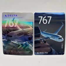 Delta Air Lines Collectible Pilot’s Trading Cards Boeing 767-300 No.55 /71New