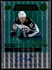 2021-22 Upper Deck Credentials Debut Ticket Access Autographs Cole Perfetti