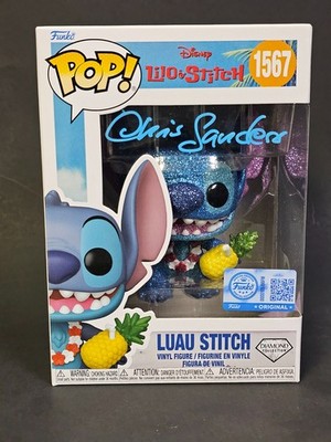 Signed Funko Pop Luau Stitch Diamond Exclusive   Chris Sanders Autograph w/ SWAU