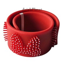 2026 Disney Parks Minnie Mouse Raised Bows Kids Soft Rubber Slap Bracelet