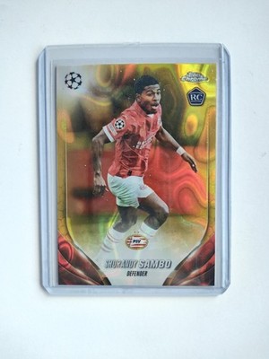 2023 TOPPS CHROME UEFA SHURANDY SAMBO RC GOLD LAVA REFRACTOR #27